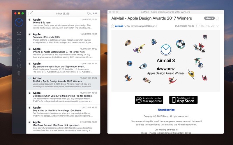 airmail for mac support